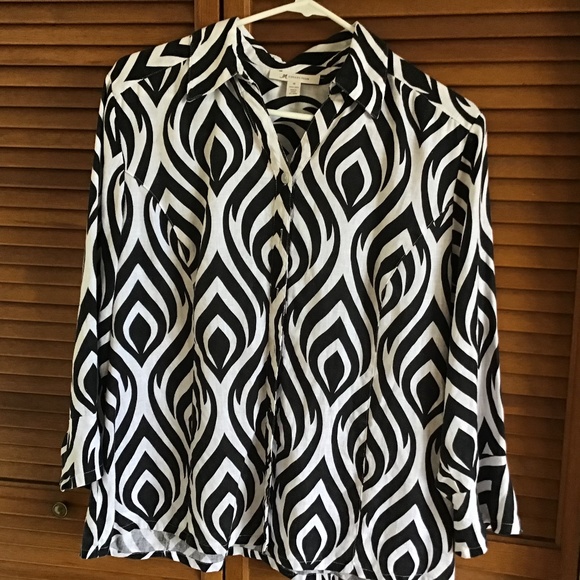 JM Collection linen blouse - Picture 1 of 6